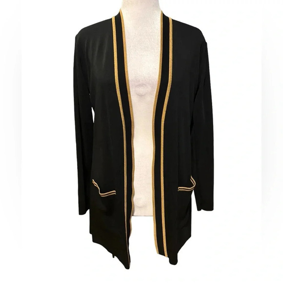 Misook black/brown front lining cardigan size XD - Picture 1 of 9